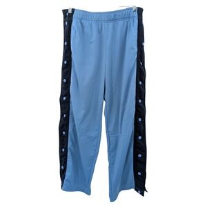 Y2K Old Navy Snap‎ Track Pants Mens M Blue Black 2005 Basketball Streetwear